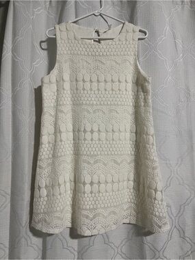 Pinkblush Cream Lace A-Line Sleeveless Dress